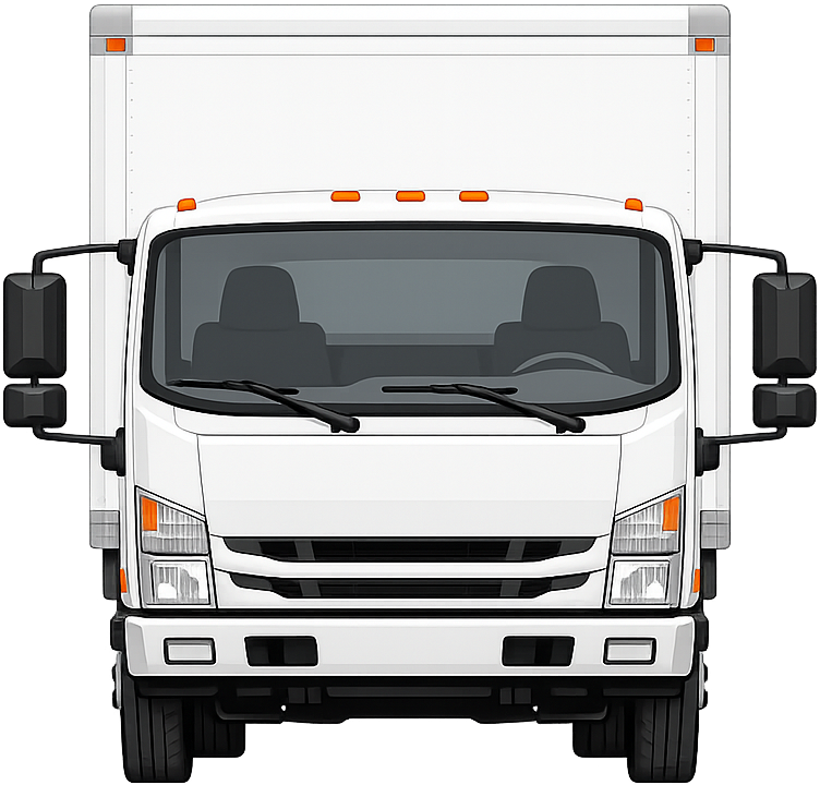 Box truck, front view