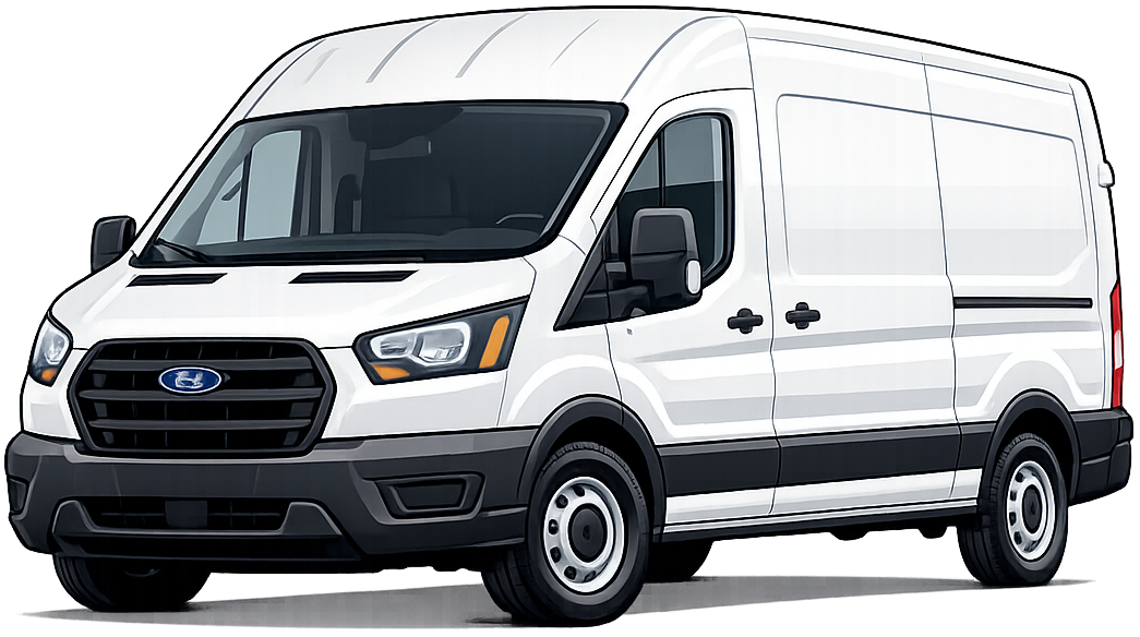 Ford Transit, three-quarter left view