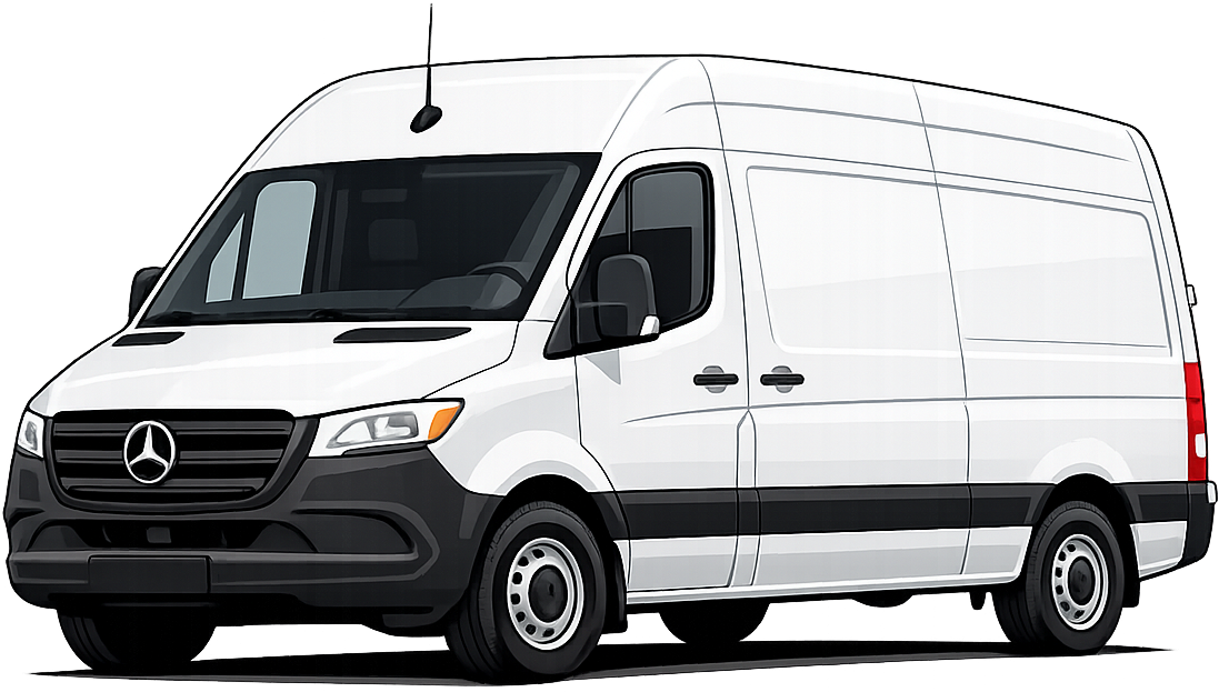 Mercedes-Benz Sprinter, three-quarter left view