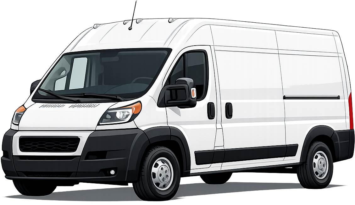 RAM ProMaster, three-quarter left view